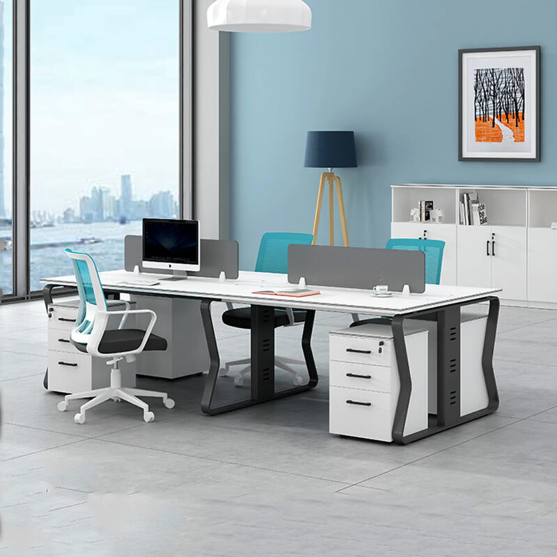 Curved Modern 4 seats Workstation Curved Modern 4 seats Workstation